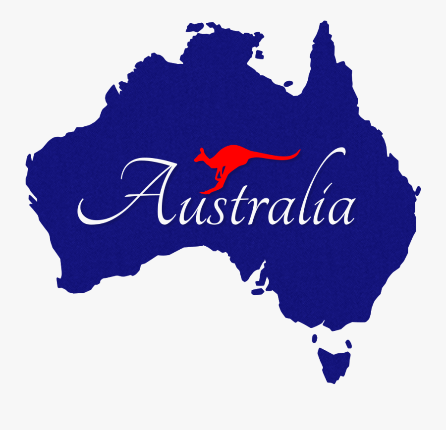 Plain Australia Map With Kangaroo - Map Of Australia With Kangaroo, Transparent Clipart