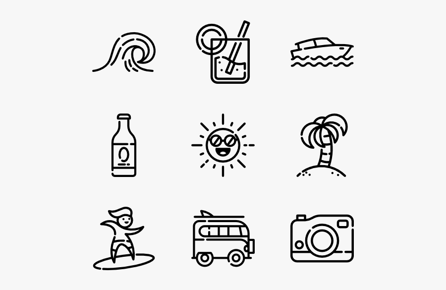 Surfboard Icons Free - Transparent Surf Icon Png, Transparent Clipart