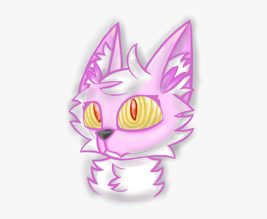 #pink #cat #oc #headshot #cute #drawing #fluffy #freetoedit - Illustration, Transparent Clipart