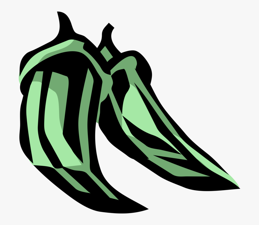 Vector Illustration Of Okra Flowering Plant With Edible - Vetor Quiabo Png, Transparent Clipart