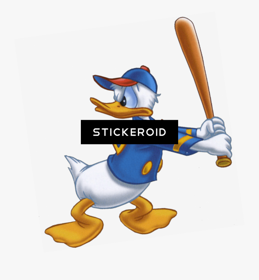 Donald Duck Playing Baseball Football Kick Png Gif , Free Transparent