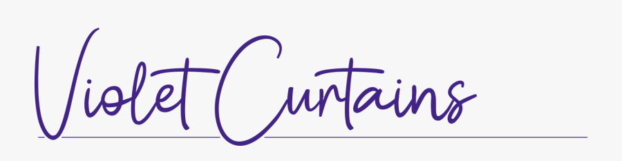 Violet Curtains - Calligraphy, Transparent Clipart