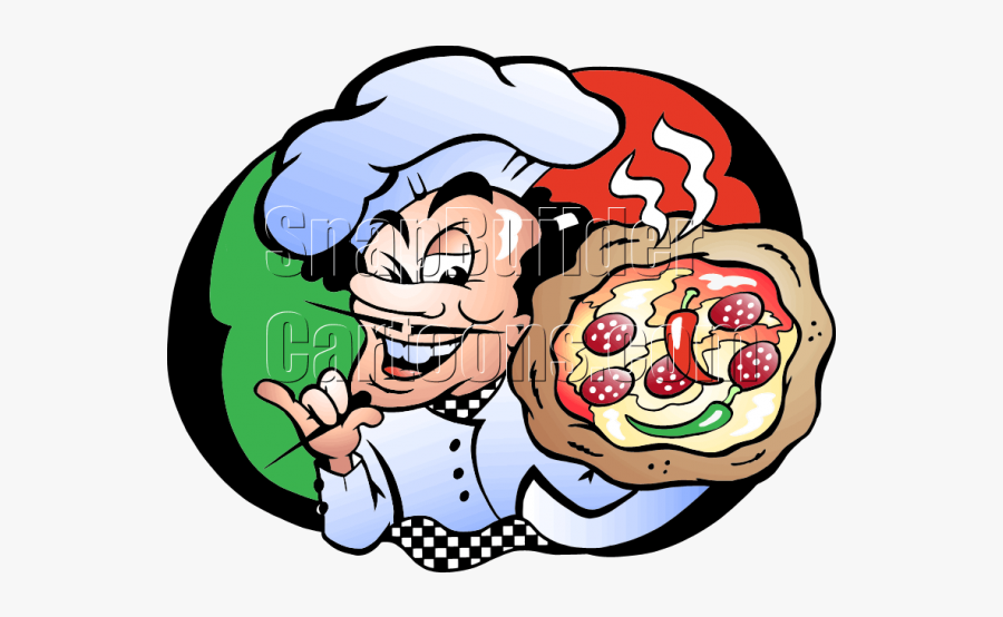 Pizza Chef Holding Pizza Pie - Bilder På Italien Pizza, Transparent Clipart