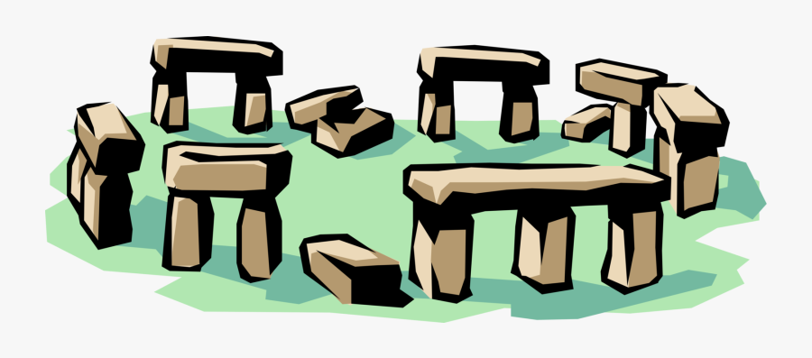 Vector Illustration Of Stonehenge Standing Stones Neolithic - Camping Stonehenge, Transparent Clipart