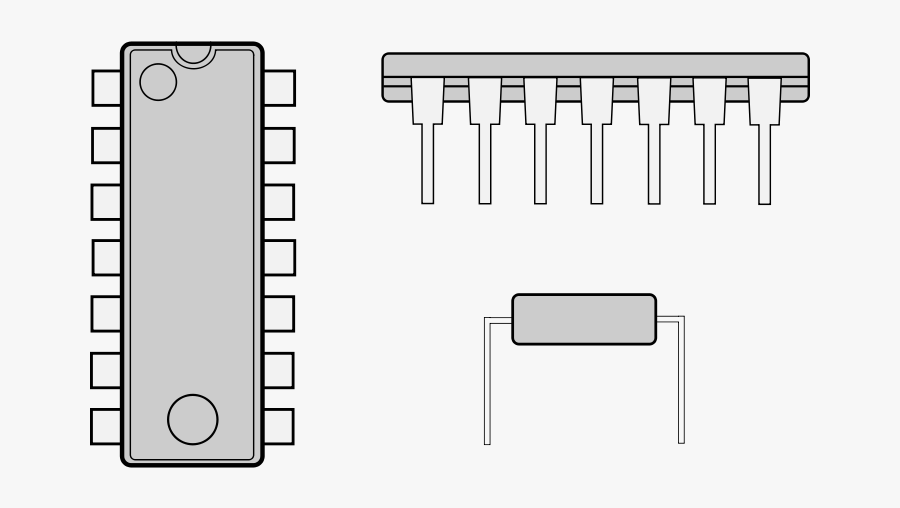 Ic Layout 1 - Integrated Circuit Clipart, Transparent Clipart
