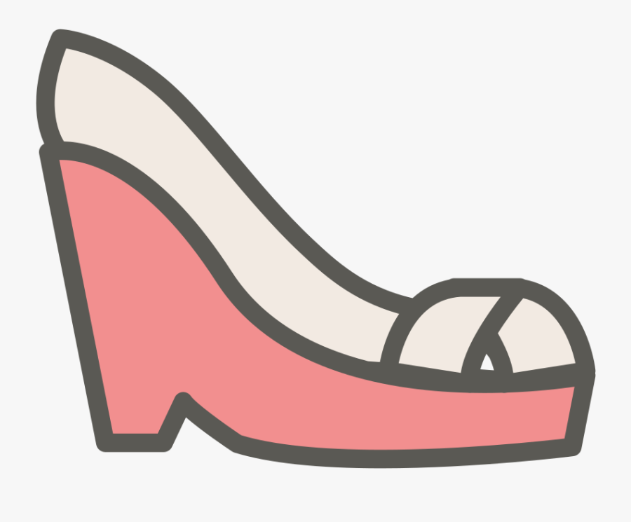 Wedge Icon - Women Shoes Icon Png, Transparent Clipart