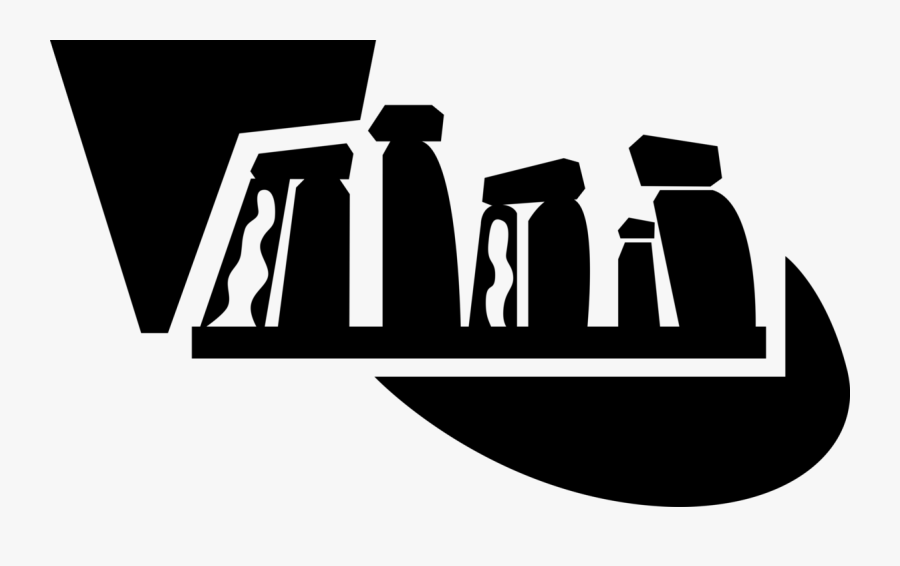 Vector Illustration Of Stonehenge Standing Stones Neolithic - Illustration, Transparent Clipart