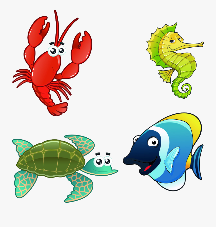 Aquatic Animal Marine Illustration Fish Aquarium Fishaquarium - Fish Sea Creatures Clipart, Transparent Clipart