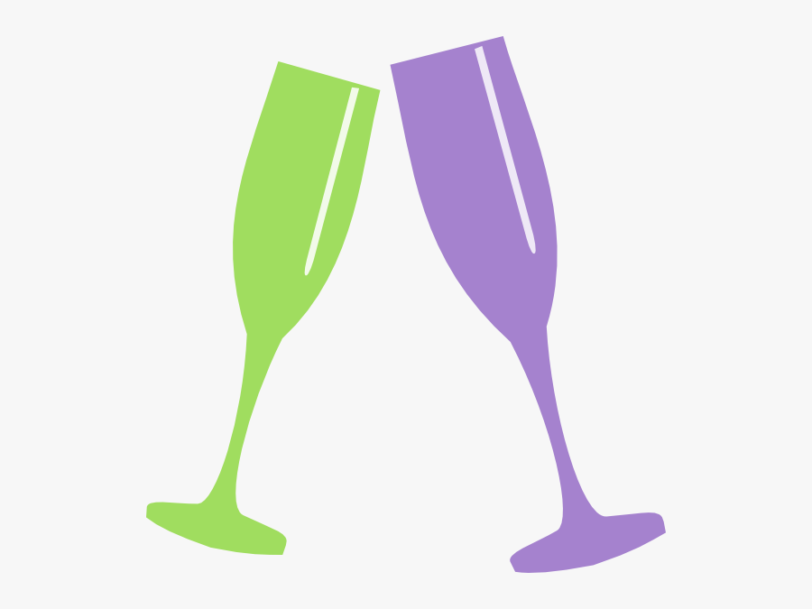 Pink Champagne Glasses Clipart, Transparent Clipart