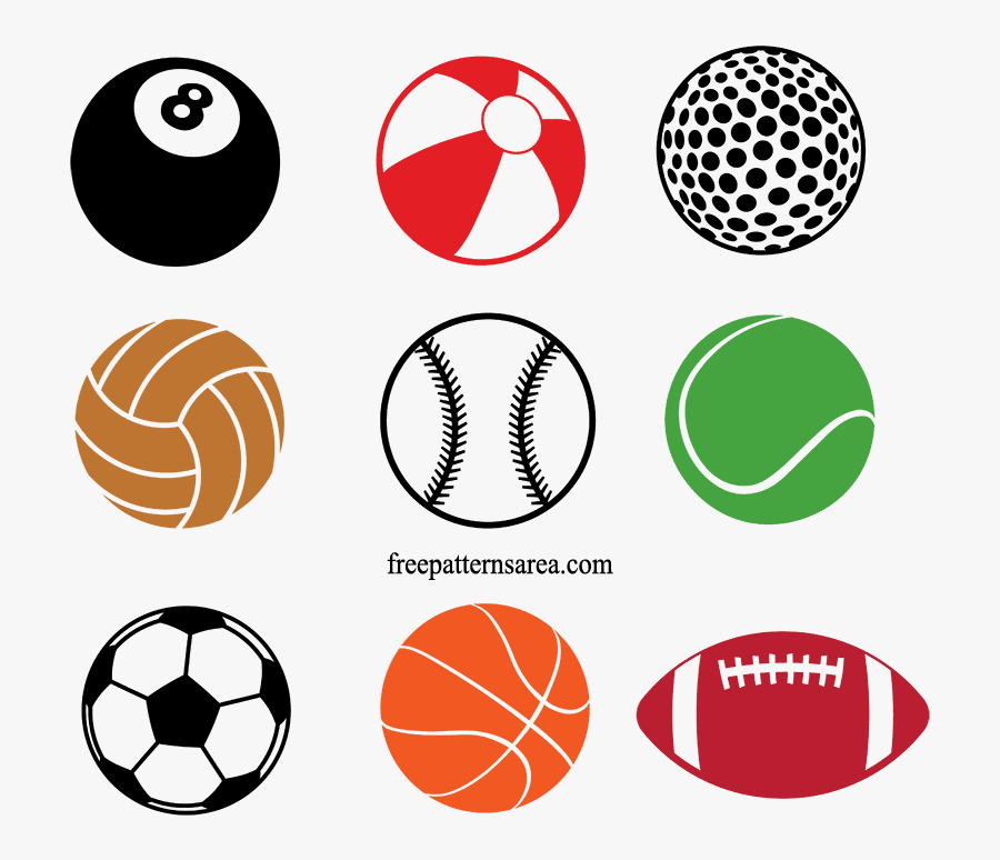 Sports Ball Free Vector Cliparts, Sticker Template - Sports Ball Vector Png, Transparent Clipart