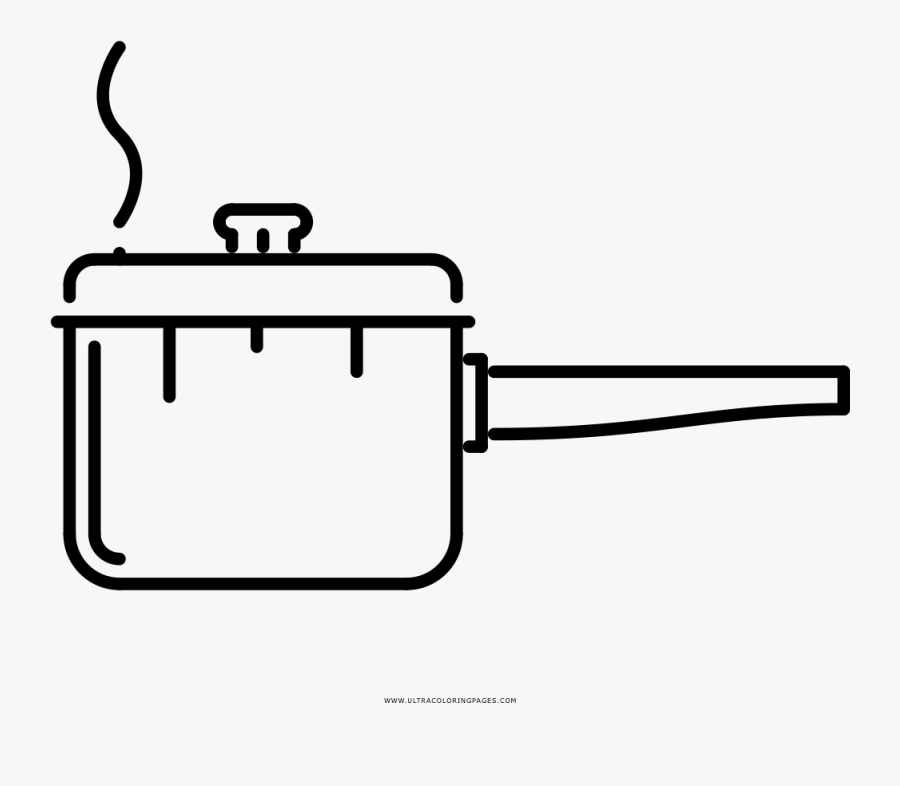 Saucepan Coloring Page - Icon, Transparent Clipart