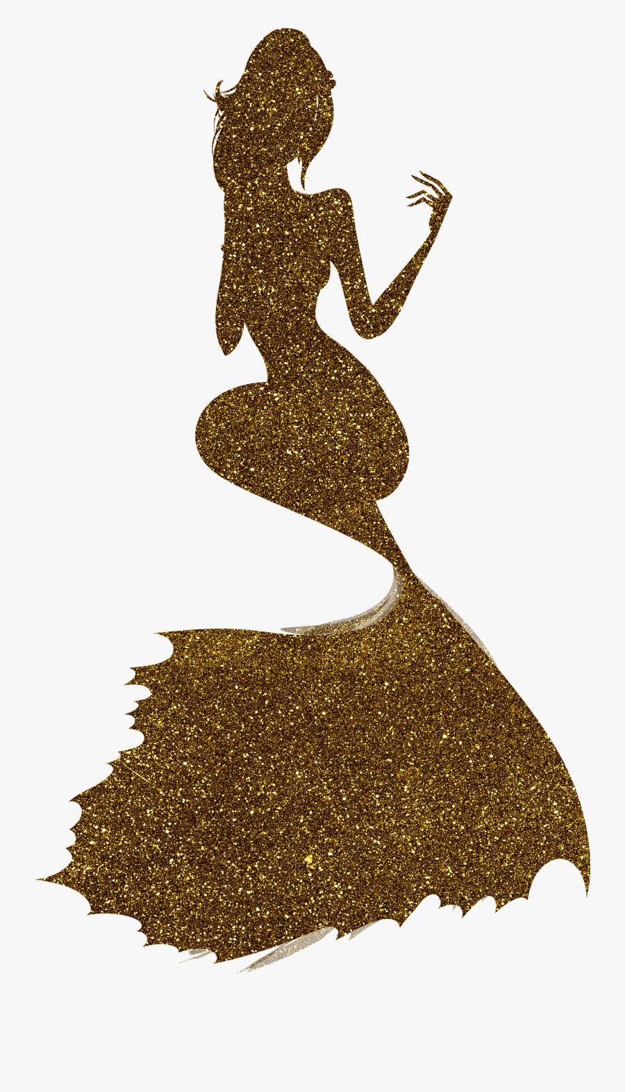 Mermaid Clip Art And Digital Paper, Fantasy Mermaid - Gold Mermaid Clip Art, Transparent Clipart