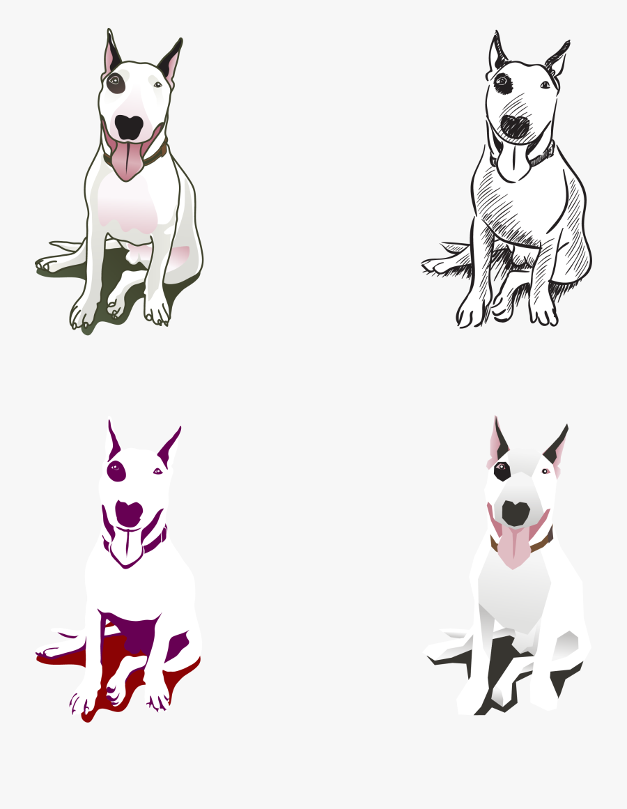 Cartoon Bull Terrier - Bull Terrier Vector Free, Transparent Clipart