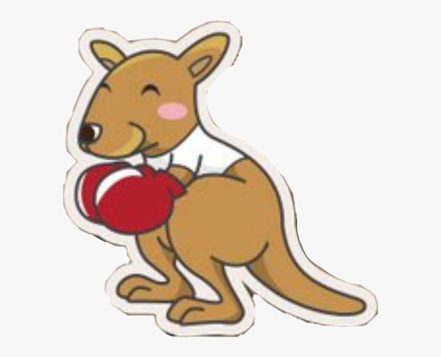#boxing #australia #baby #cachorro #freetoedit - Dibujo De Canguros A Color, Transparent Clipart