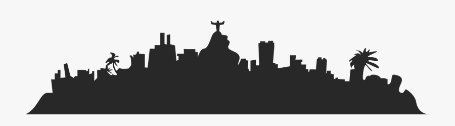 Clip Art Rio Skyline - City Skyline Silhouette Rio, Transparent Clipart