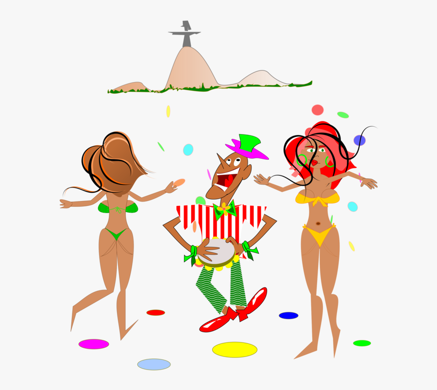 Human Behavior,art,artwork - Cartoon Carnaval De Rio, Transparent Clipart