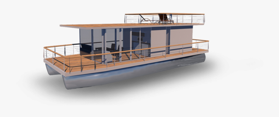 Clip Art Homemade Houseboat - Como Construir Um Catamaran, Transparent Clipart