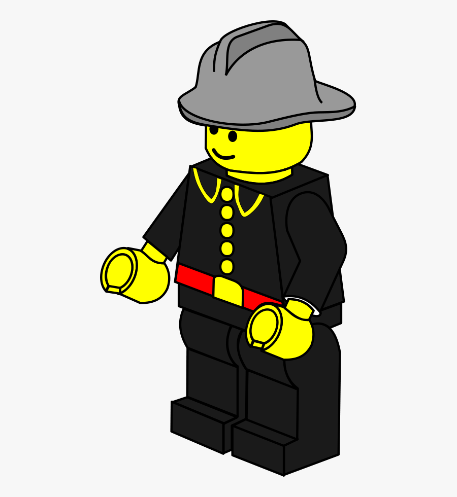 Lego Town Fireman Svg Clip Arts - Police And Fireman Clip Art, Transparent Clipart
