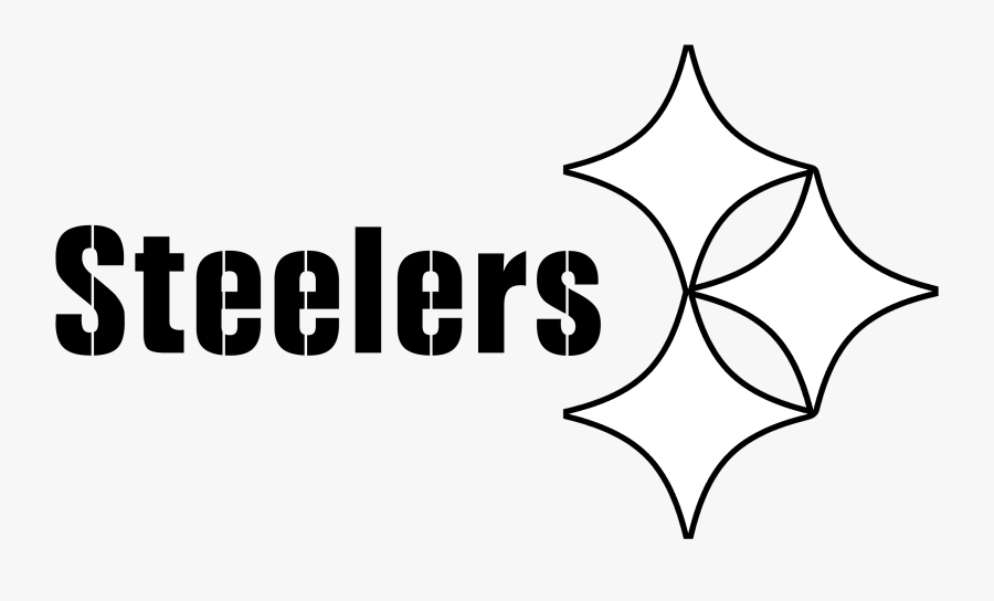 Steelers Logo Black And White - Logos And Uniforms Of The Pittsburgh Steelers, Transparent Clipart