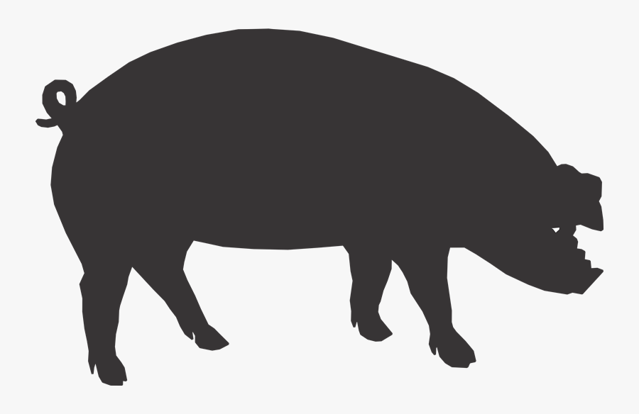Pig Roast Cattle Farmer - Bison Silhouette Png, Transparent Clipart