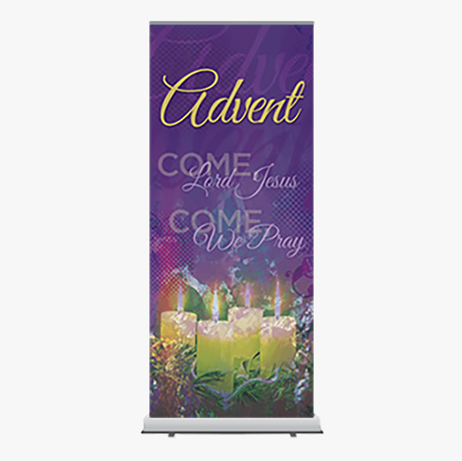 Advent Banner With Text "come Lord Jesus Come We Pray" - Christmas Card, Transparent Clipart