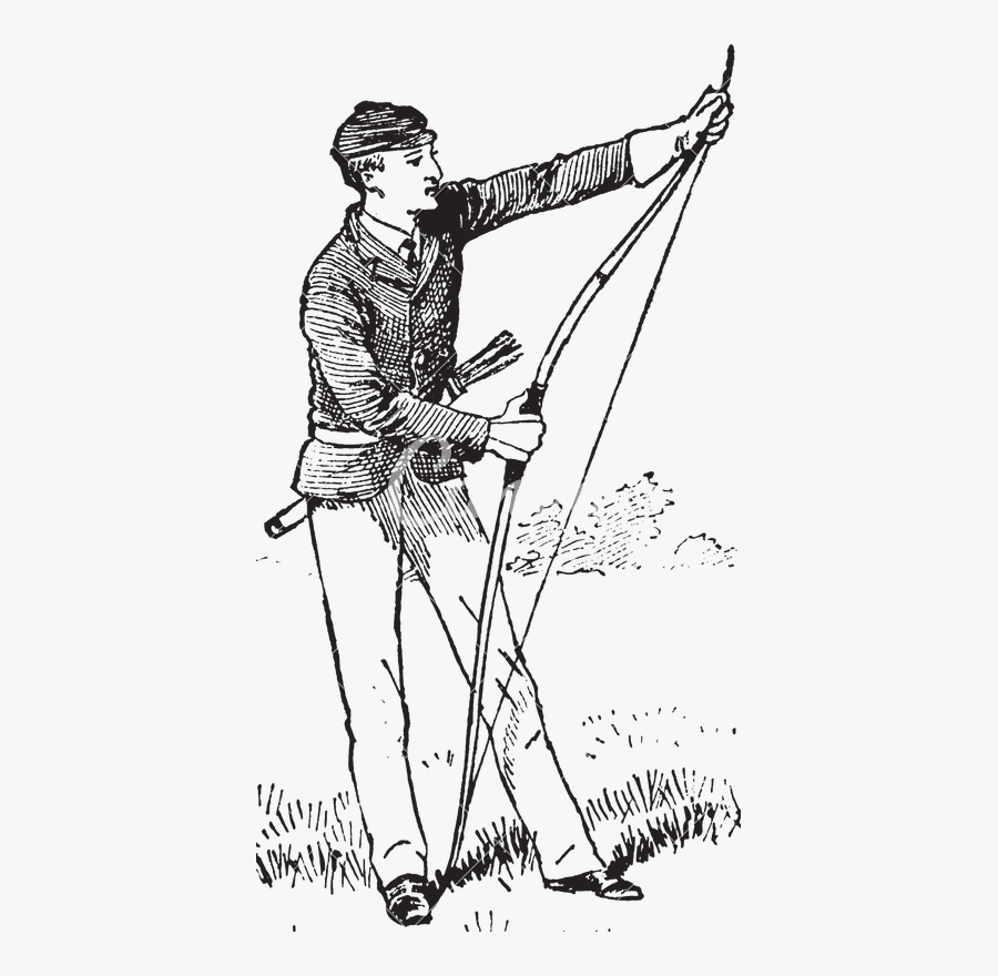 Stringing A Bow, Transparent Clipart