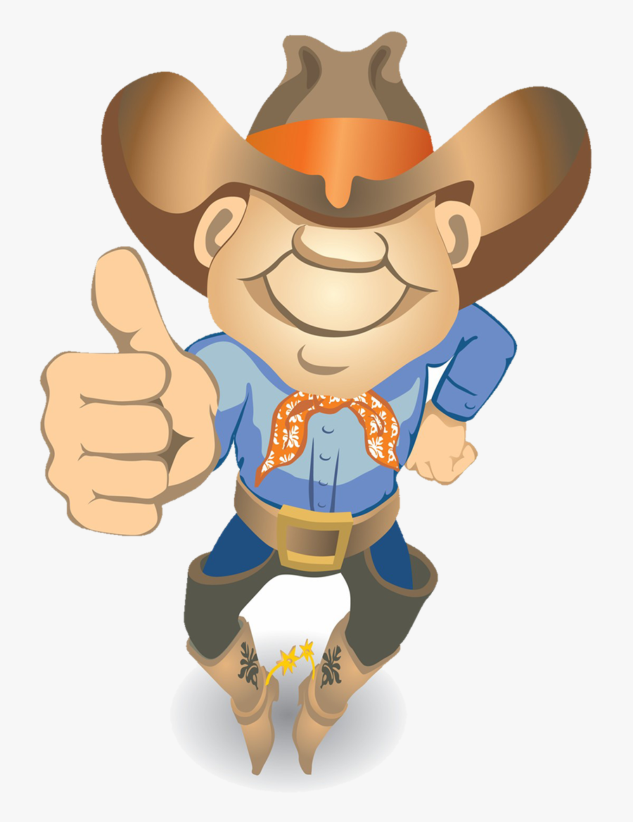 Kindergarten Clipart Kindergarten Roundup - Cowboy Thumbs Up, Transparent Clipart
