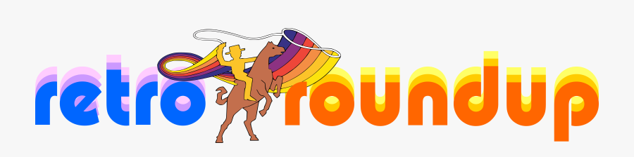Retro Roundup Logo, Transparent Clipart