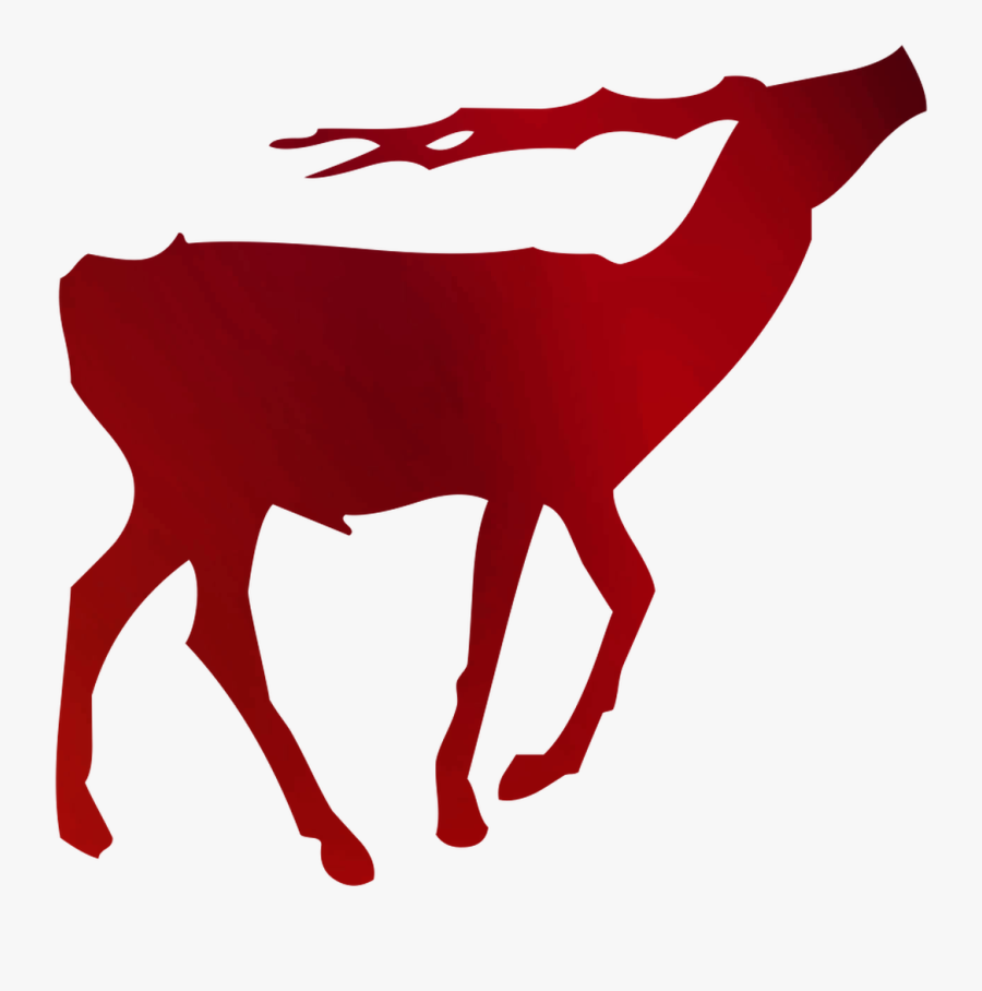 Reindeer Vector Graphics Silhouette Clip Art - Deer Silhouette, Transparent Clipart