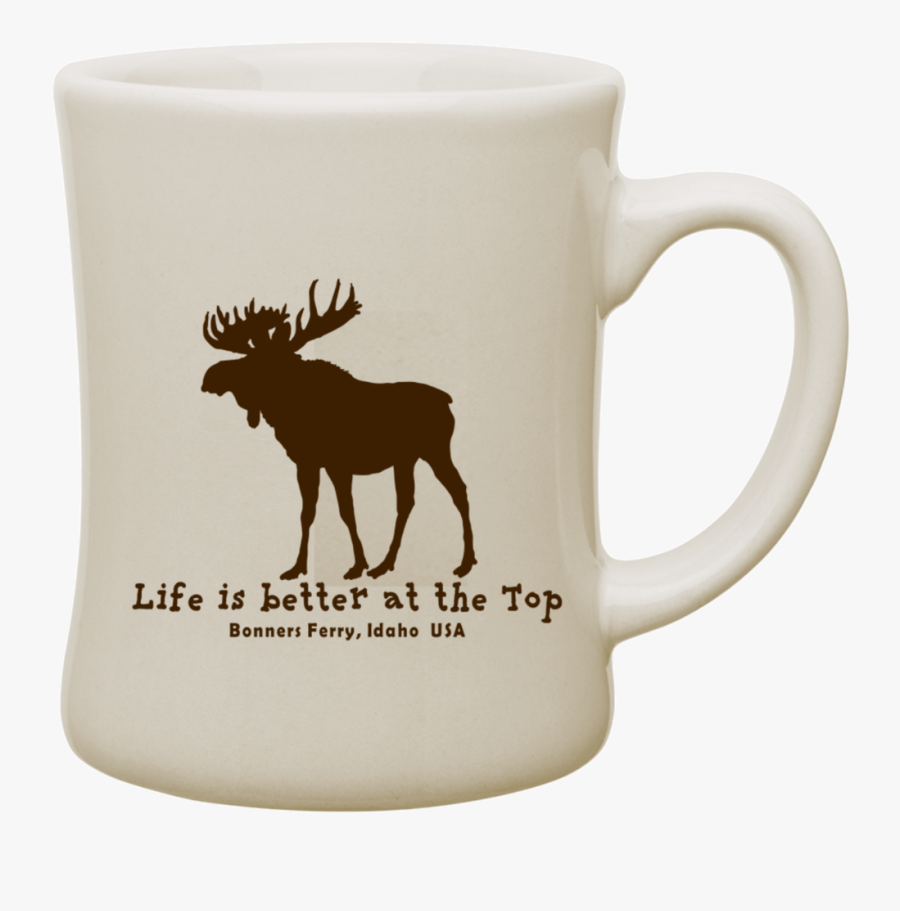 "life Is Better At The Top - Moose Silhouette, Transparent Clipart