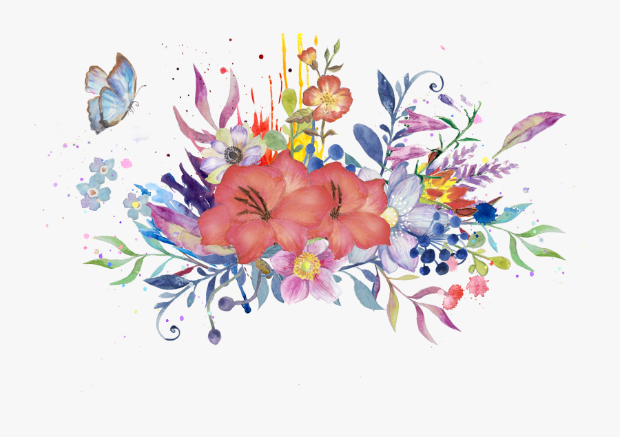 Free Watercolor Flower Clip Art, Transparent Clipart