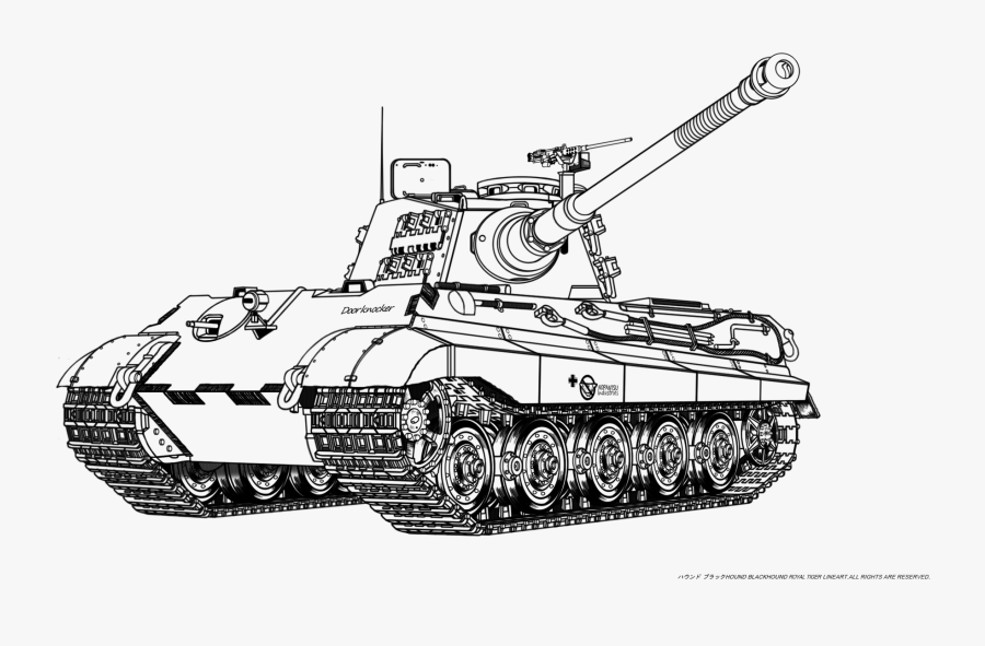 Clip Art Image Result For Tiger - Tiger Tank Line Art, Transparent Clipart