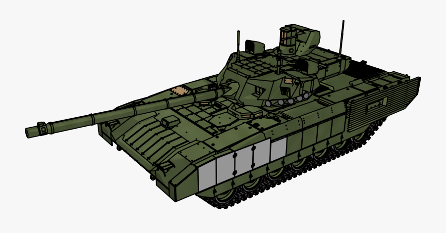 T 14 Armata Tank Perspective View Png Clipart Cartoon - T14 Armata Pixel Art, Transparent Clipart