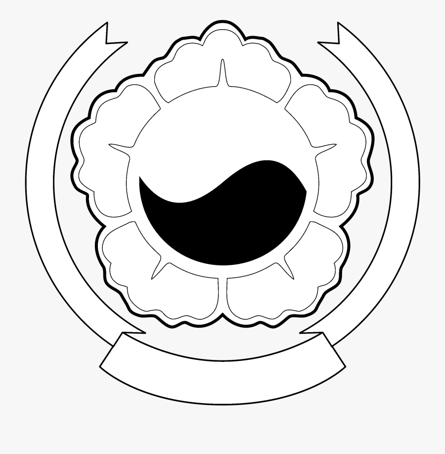 South Korea Logo Black And White, Transparent Clipart