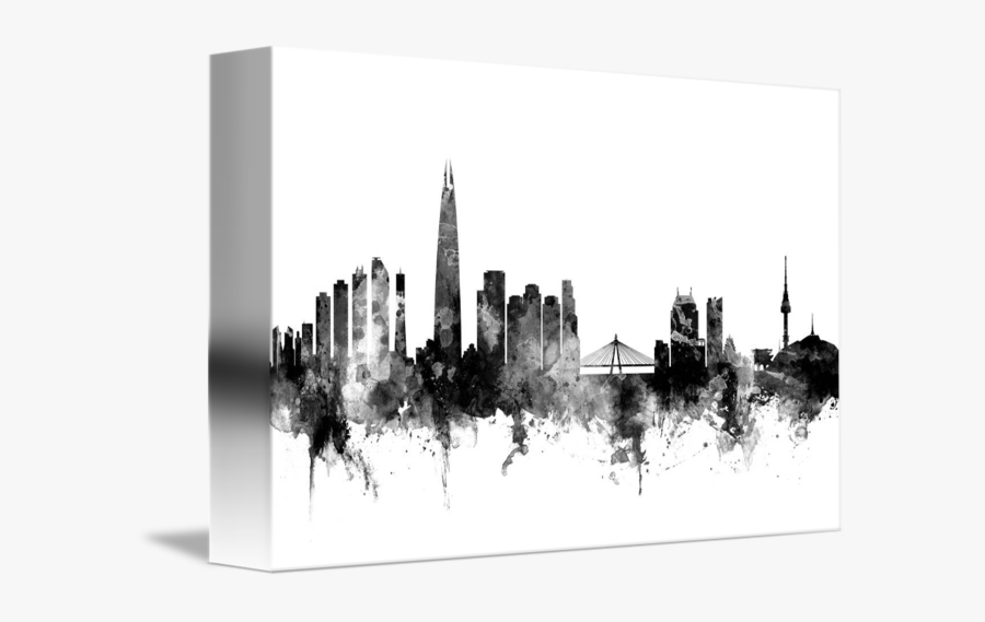 Clip Art Seoul Cityscape - Korea Skyline, Transparent Clipart