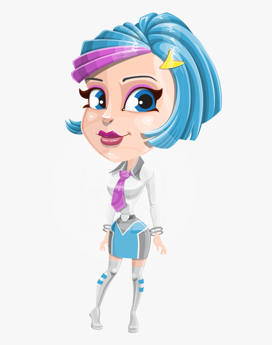 Urania The Energetic Future Girl - Animation, Transparent Clipart