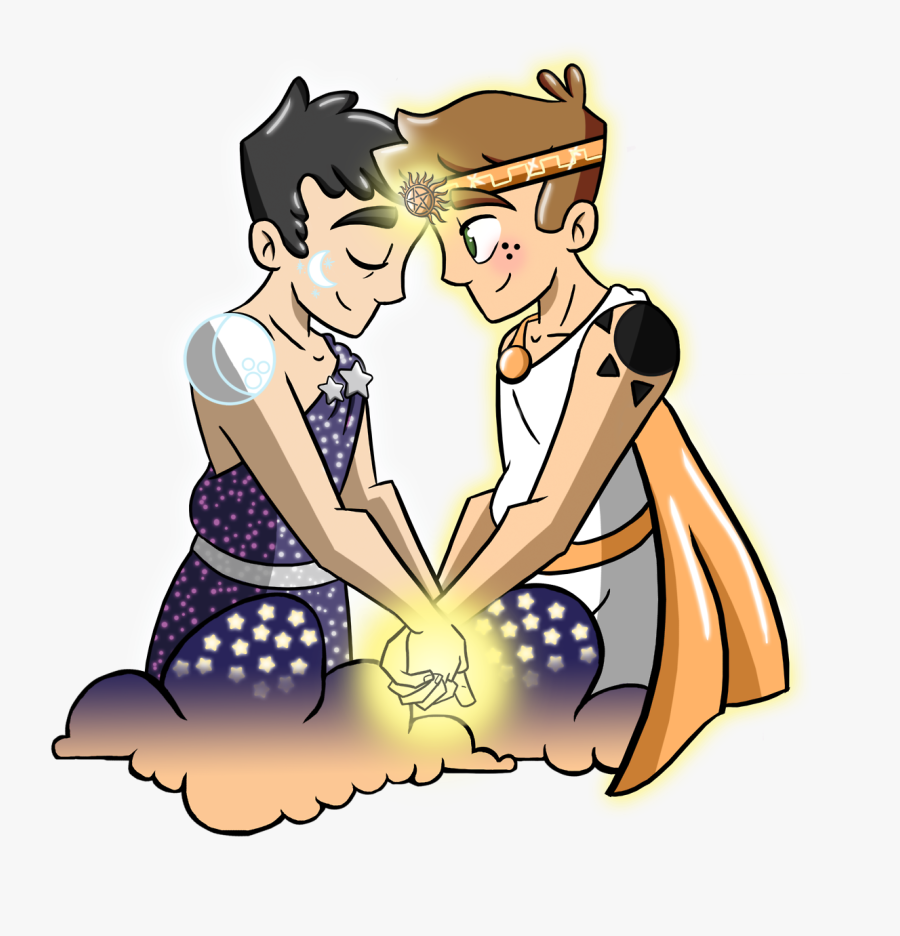 Destiel Day And Night Au, Transparent Clipart