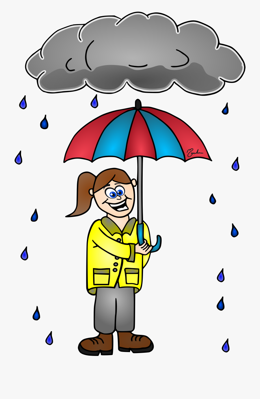 Rain - Cartoon, Transparent Clipart