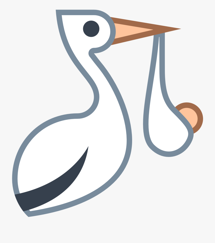 Transparent Pink Stork Clipart, Transparent Clipart
