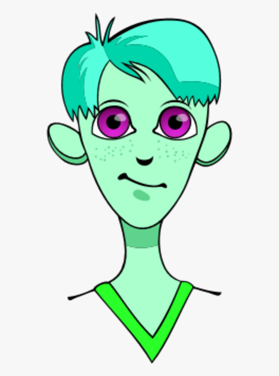 Boy Blonde Hair Smirking Big Eyes Vector N2 Clipart - Blonde Hair Blue Eyes Cartoon, Transparent Clipart