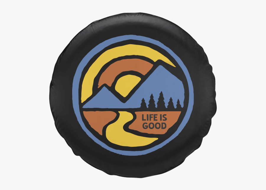 Color Block Mountains Tire Cover - Life Is Good Tire Cover Mountains, Transparent Clipart