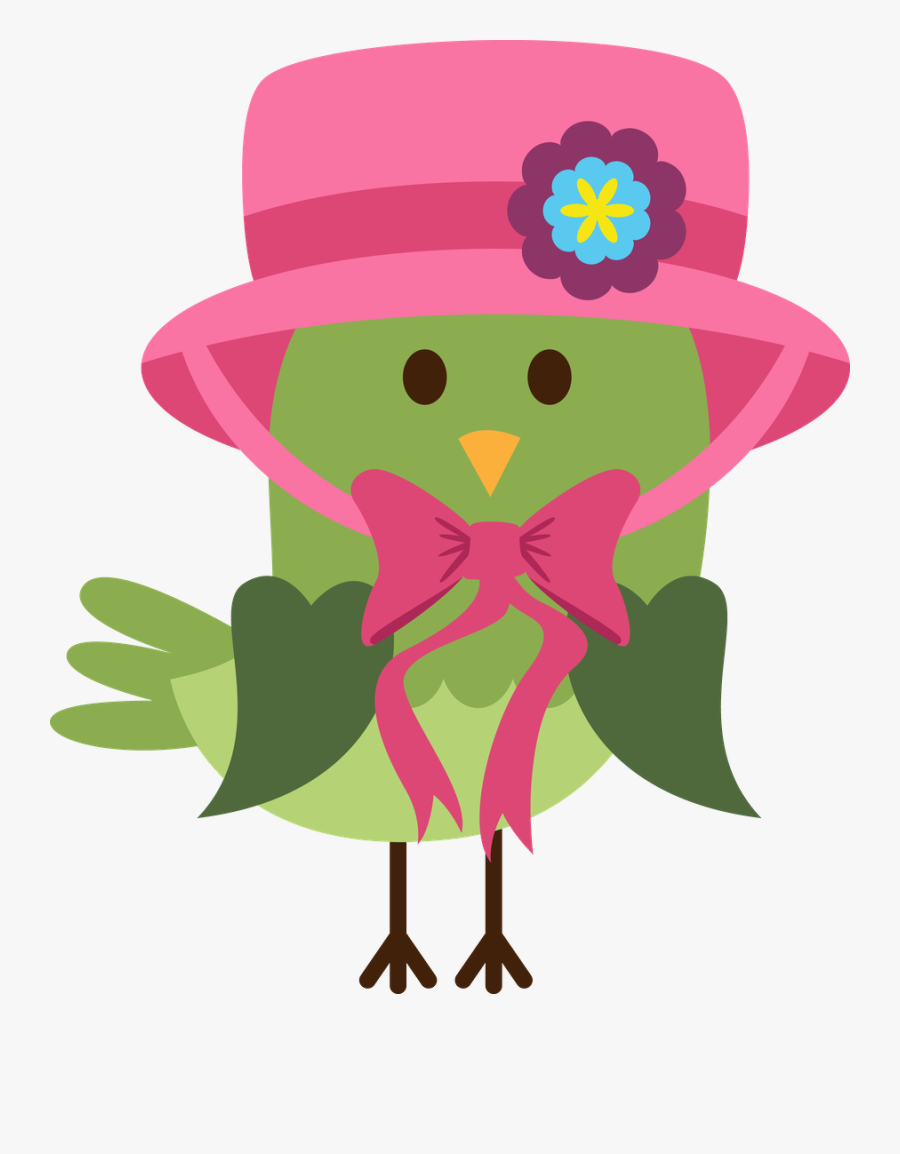 Green And Pink Birds In Clip Art - Clip Art, Transparent Clipart