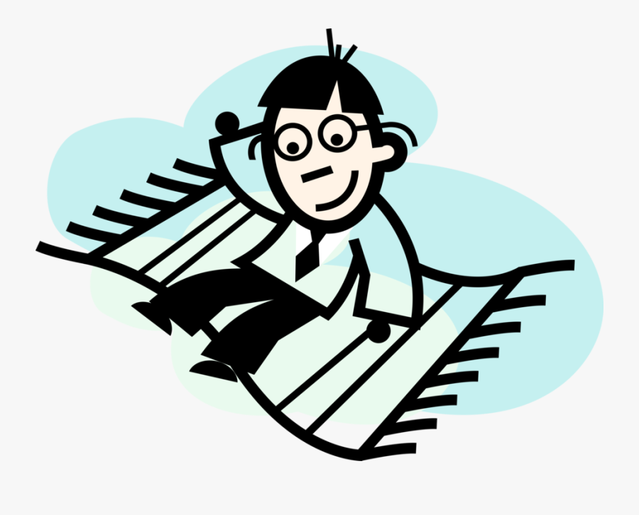 Vector Illustration Of Businessman Rides Persian Sultan"s, Transparent Clipart