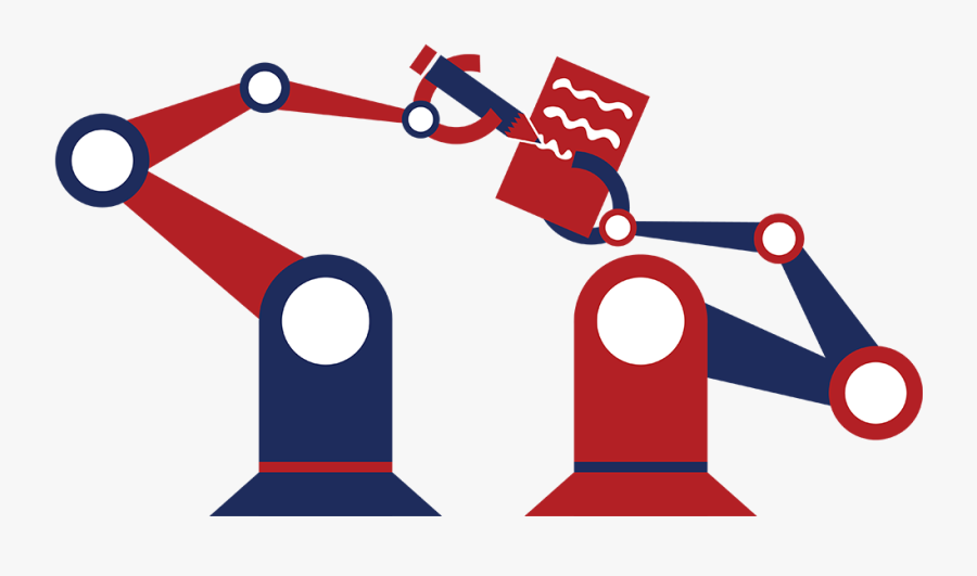 Illustration Of Two Robots Writing An Agenda, Transparent Clipart