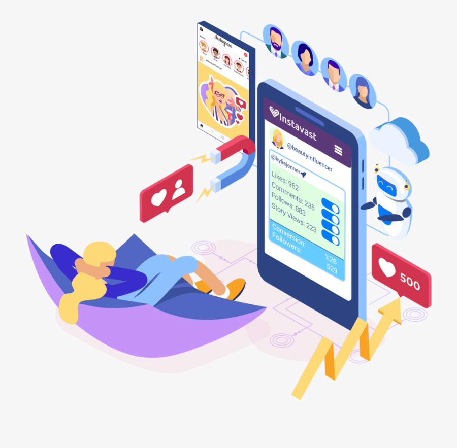 Instagram Automation Tools Animated, Transparent Clipart
