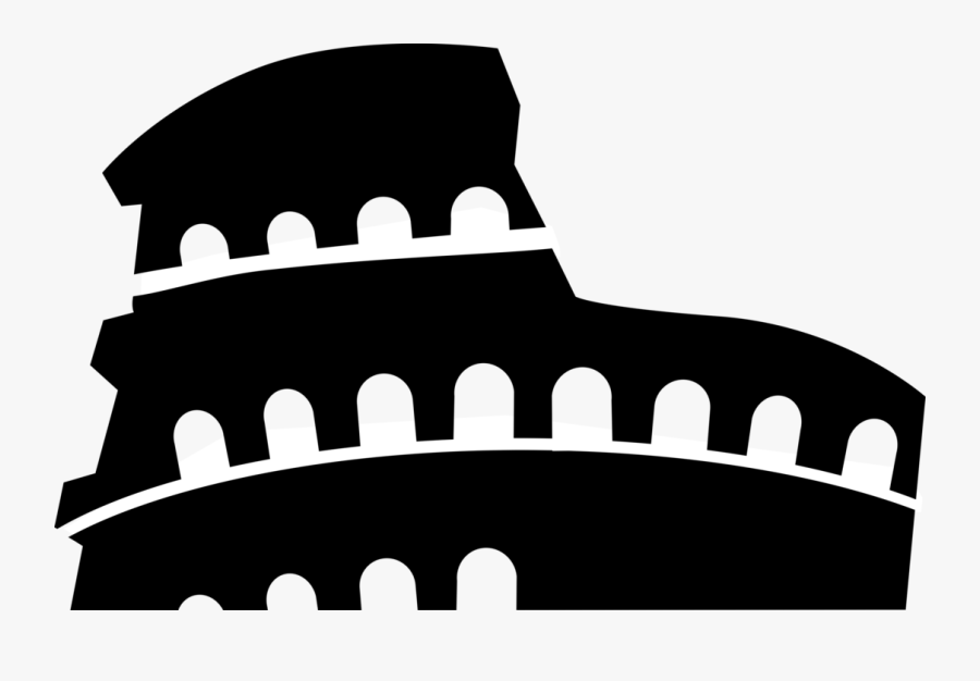 Vector Illustration Of Roman Forum Colosseum Or Coliseum - Colosseum, Transparent Clipart