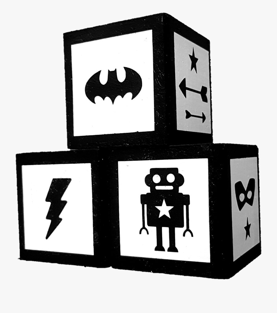 Wooden Blocks Superhero Set - Batman, Transparent Clipart