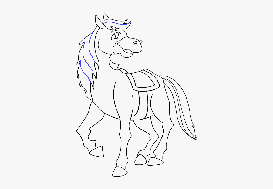 Cartoon Horse Drawings - Horse Cartoon Drawing, Transparent Clipart