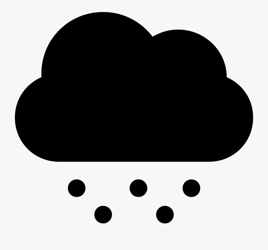 Snow Or Hail Black Cloud Weather Symbol Comments - Cartoon Black Cloud Png, Transparent Clipart