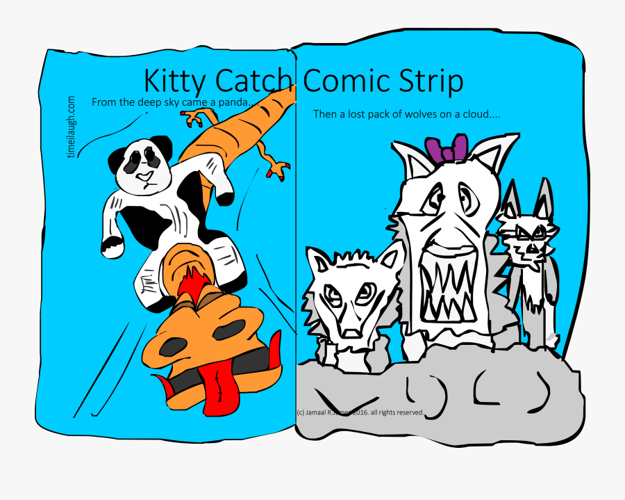#kitty Catch #comic Strip By #cartoonist Jamaal R - Cartoon, Transparent Clipart